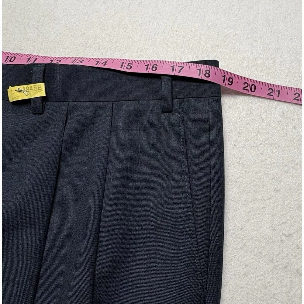 RALPH LAUREN‎ Men Dress Pants Sz 38x32 Blue Pleated Cuff Hem Professional 28-4